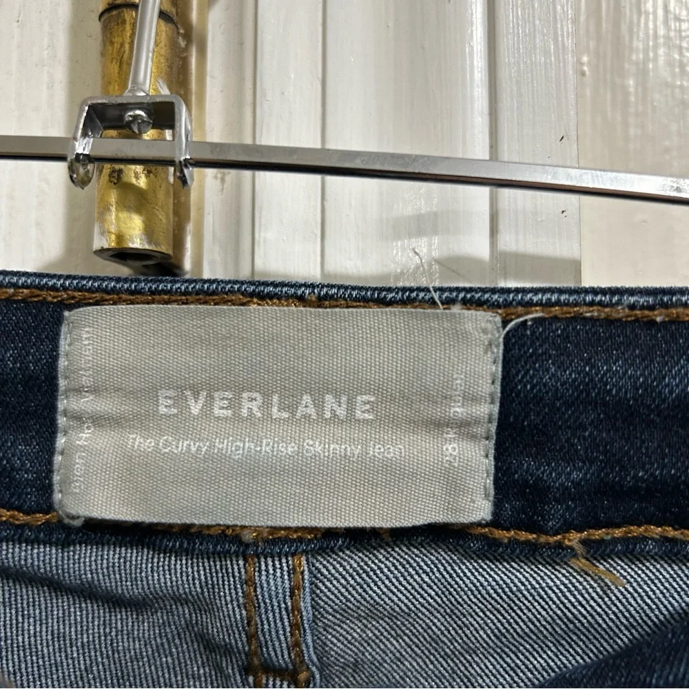 Everlane The Curvy High Rise Skinny Jean 28 Regular Dark Rinse
